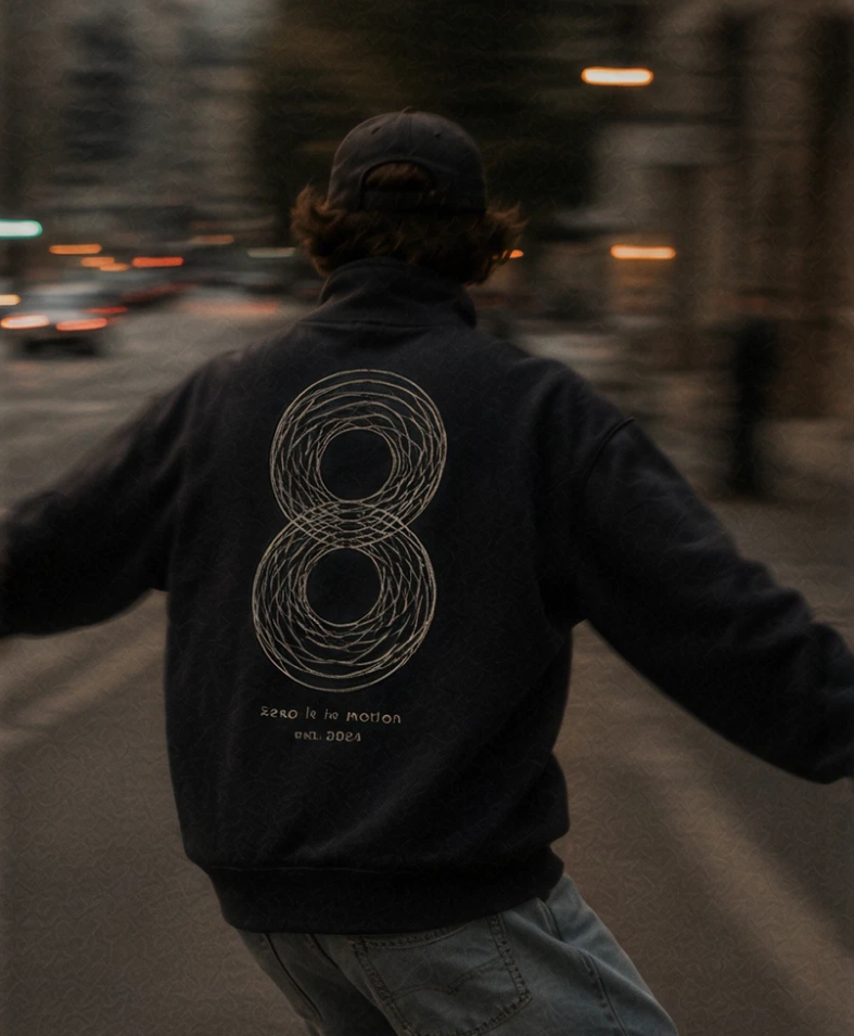Blue Quarter-Zip Loop